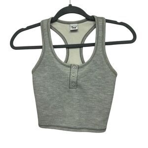 TNA gray cropped tank top size XS